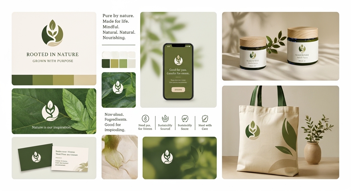 Rooted in Nature — Organic Brand Identity Kit | AI EPS PNG JPG